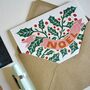 Luxury Linocut Holly Greeting Cards Set Of Six, thumbnail 3 of 10