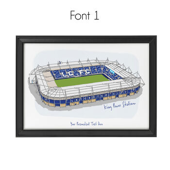 Personalised Leicester City Stadium Print, 2 of 6