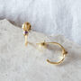 Amethyst Minimalist Gold Hoop, 18 K Gold Vermeil, thumbnail 1 of 5