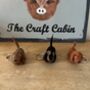 Needle Felted Handmade Tiny Dachshund Keyring/Black And Tan/Chocolate And Tan/Red, thumbnail 1 of 12
