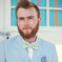 Mens Mint Green Gingham Bow Tie, thumbnail 3 of 6