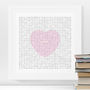 Personalised Word Search Print With Heart, thumbnail 1 of 5