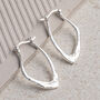 Sterling Silver Molten Hoops, thumbnail 3 of 4