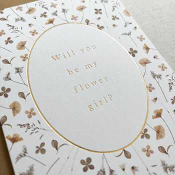 Lilla Floral Flower Girl Card, 2 of 4