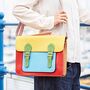 Multicoloured Recycled Leather Satchel, thumbnail 8 of 11