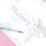 Personalised Fairy Wedding Colouring Placemat, thumbnail 2 of 2