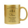 Personalised Christmas Tree Gold Glitter Mug, thumbnail 5 of 5