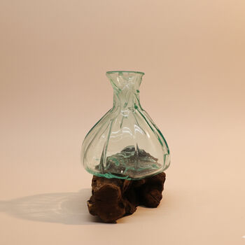 Twisted Molten Glass Wine Decanter And Water Decanter, 6 of 8