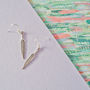 Feather Drop Earrings, thumbnail 3 of 3