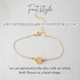 Personalised Birthflower Or Initial Disc Bracelet, thumbnail 5 of 10
