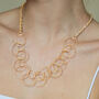 Dainty Interlinked Hoop Circle Necklace, thumbnail 2 of 3