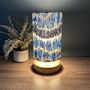 Tidal Marine Blue Patterned Cylinder Lampshades, thumbnail 3 of 9