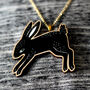 Black Rabbit Wooden Necklace, thumbnail 5 of 8