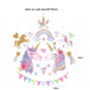 Unicorns Rainbows Bunting Removable Wall Stickers, thumbnail 5 of 5