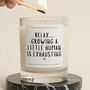 Mum To Be Gift Growing A Little Human Is Exhausting Candle, thumbnail 1 of 6