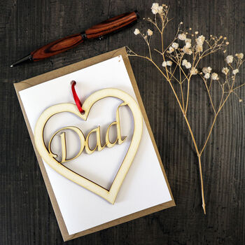 Father's Day Card With Woodcut Keepsake, 4 of 5
