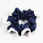 Two Color Stitching Mulberry Silk Large Hair Scrunchie, thumbnail 2 of 7