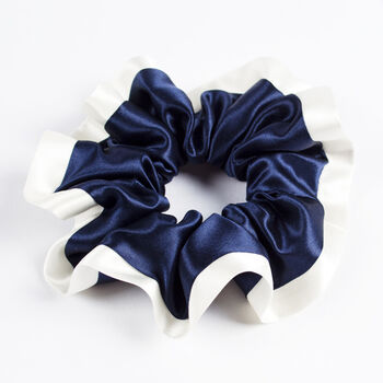 Two Color Stitching Mulberry Silk Large Hair Scrunchie, 2 of 7