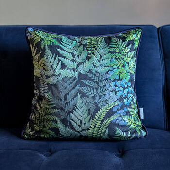Luxury Super Soft Velvet Cushion Ferns Floral With Optional Piping, 12 of 12