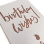 Birthday Wishes Small Letterpress Card, thumbnail 3 of 3