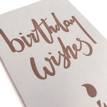Birthday Wishes Small Letterpress Card, 3 of 3