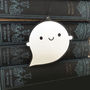 Kawaii Halloween Ghost Ornament Postcard, thumbnail 2 of 5