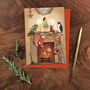 Cosy Mantelpiece Illustrated Christmas Card, thumbnail 1 of 2