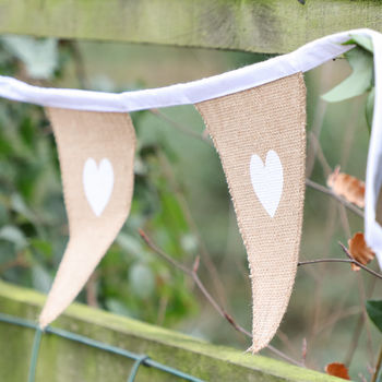 Natural Jute Country Heart Bunting, 6 of 9