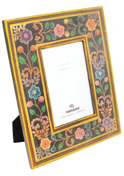 Black Floral Hand Painted Photo Frame, 2 of 3