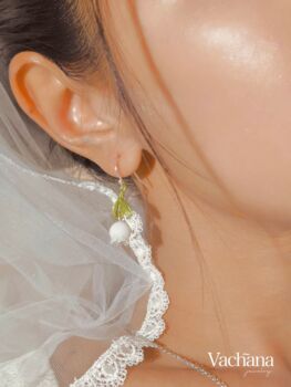 Lilly Of The Valley Sterling Silver 925 Dangle Earrings, 12 of 12