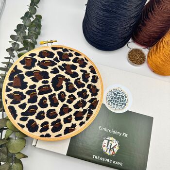 Mini Leopard Print Embroidery Kit, 9 of 12