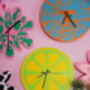 Lime Slice Circle Shaped Decorative Clock, thumbnail 5 of 7