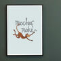 Kids Mischief Maker Cheeky Monkey Nursery Print, thumbnail 5 of 7