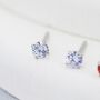 Sterling Silver June Birthstone Alexandrite Stud Earrings, thumbnail 1 of 12