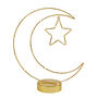 Gold Moon And Star LED Battery Ramadan Table Decoration, thumbnail 2 of 2
