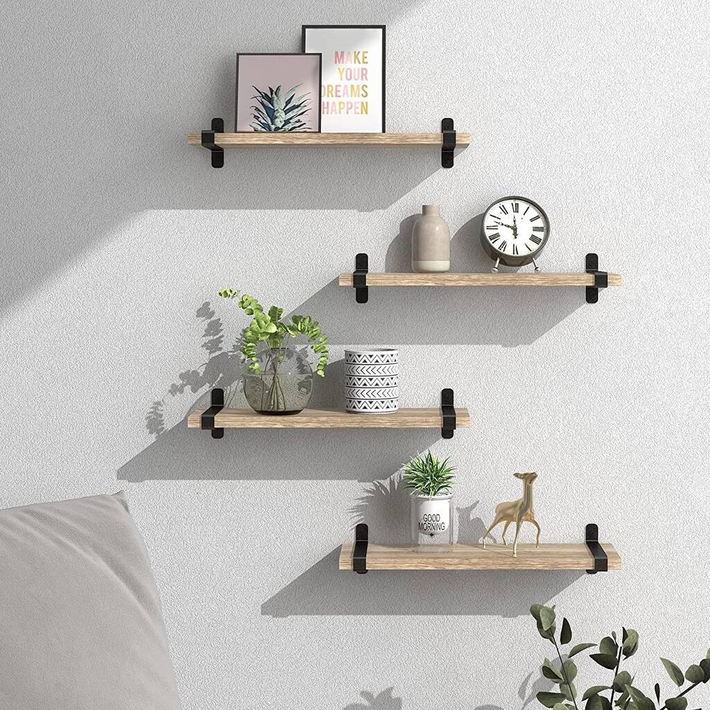 Wooden Wall Mounted Floating Shelves Storage, 1 of 10