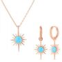 Blue Opal Northern Star Set In Sterling Silver, thumbnail 7 of 10