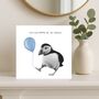Good Luck Puffin Out Candles Card, thumbnail 1 of 8