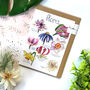 Flora Floral Typography Card, thumbnail 2 of 9