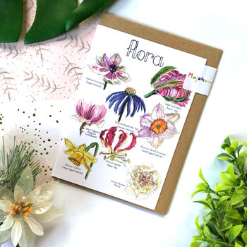 Flora Floral Typography Card, 2 of 9