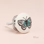 Butterfly Ceramic Door Knobs Cupboard Drawer Handles, thumbnail 3 of 6