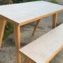 Birchwood Ply Desk/Table/Console Table With Bench, thumbnail 5 of 10