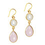 Belinda Bel Earrings Moonstone Pink Chalcedony, thumbnail 1 of 2
