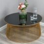 Curve Gold And Black Coffee Table, thumbnail 3 of 4