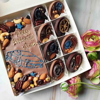Belgian Chocolate Car Personalised Happy Birthday Gift, 7 of 9