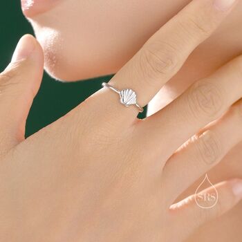 Sterling Silver Cute Little Shell Ring, 5 of 11