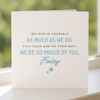 Proud Of You Exam Support Card For Him Son Grandson, 4 of 8