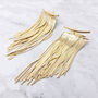 18ct Gold Plated Waterfall Party Tassel Earrings, thumbnail 1 of 5