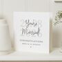 Personalised Just Married Wedding Card For Couple, thumbnail 1 of 7
