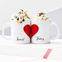 Personalised Love Heart Mug Set, thumbnail 8 of 12